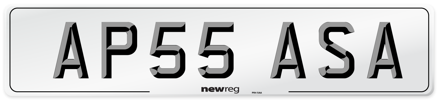 AP55 ASA Number Plate from New Reg